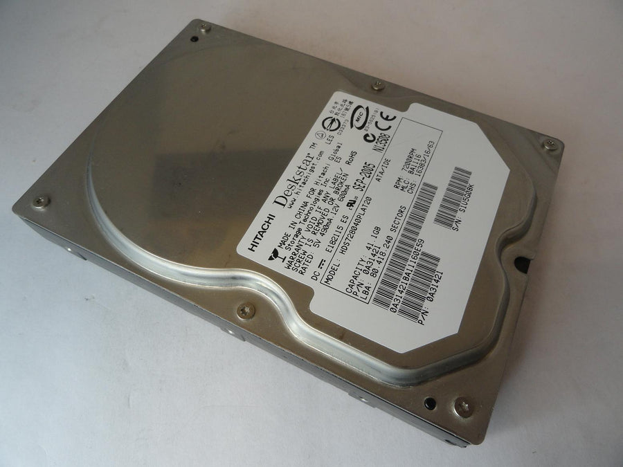0A31421 - Hitachi 40GB IDE 7200rpm 3.5in HDD - USED