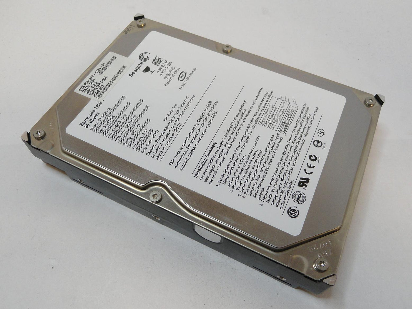 9W2003-006 - Seagate SUN 80GB IDE 7200rpm 3.5in HDD - Refurbished