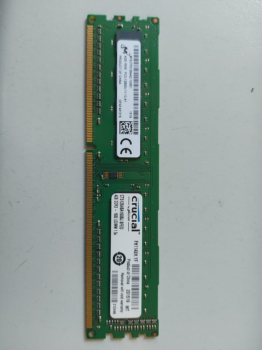 Micron Crucial 4GB PC3-12800 DDR3 non-ECC CL11 240-Pin DIMM MT8JTF51264AZ-1G6E1