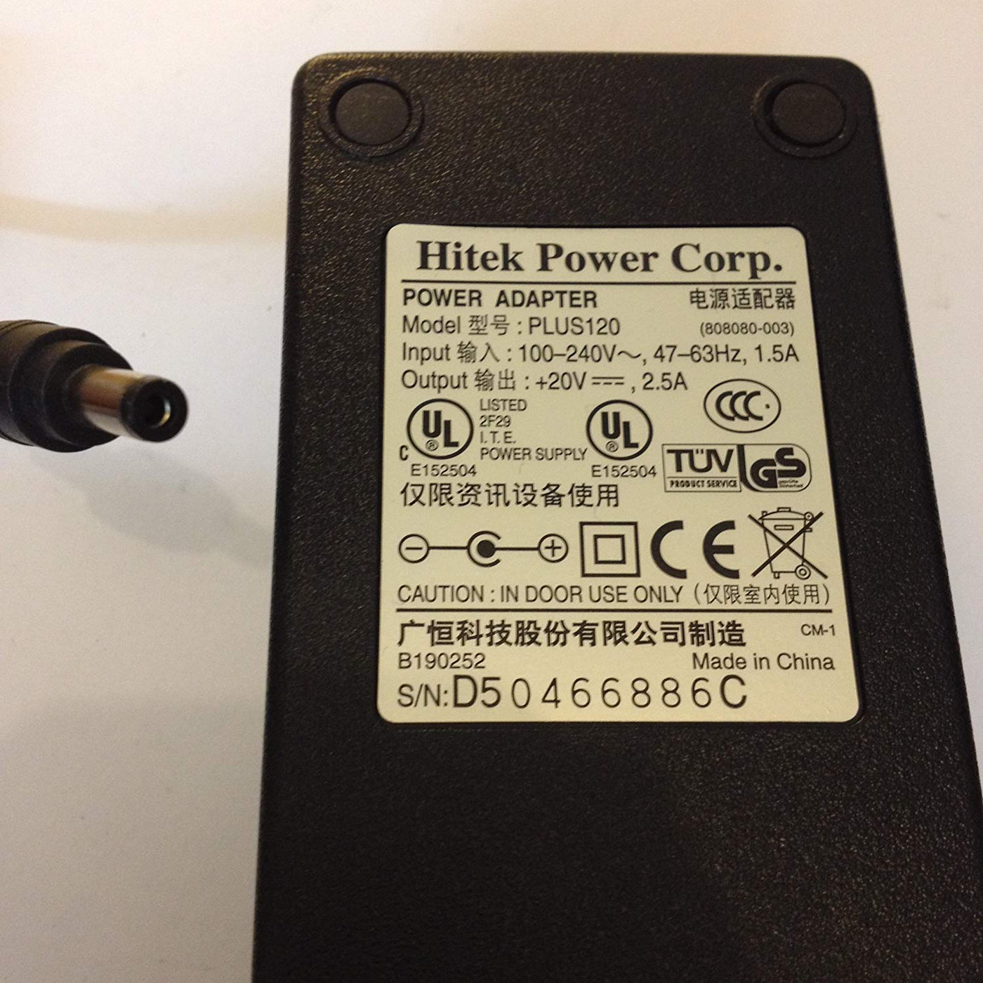 Hitek Power Adaptor 100-240V ( PLUS120 USED )