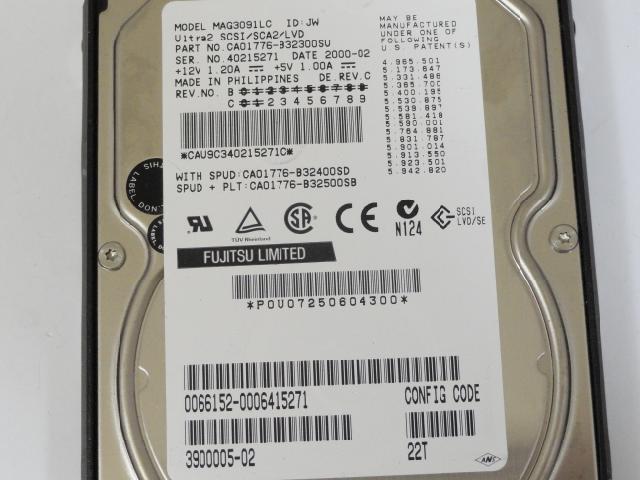 PR04768_CA01776-B34400HP_HP/Fujitsu 9.1GB SCSI SCA 80 HDD MAG3091LC - Image2