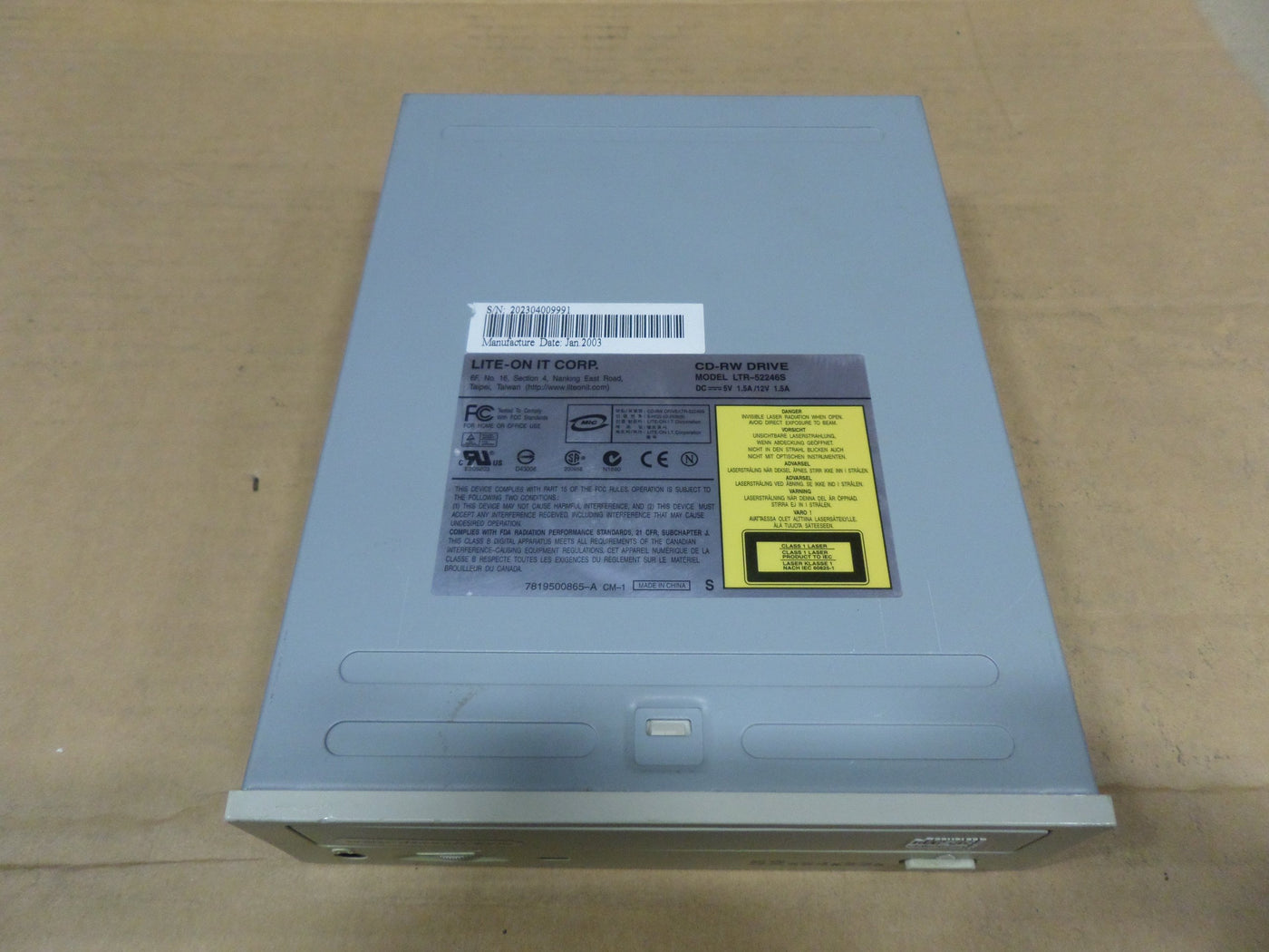 LITE-ON, CD-RW Drive, Black, IDE