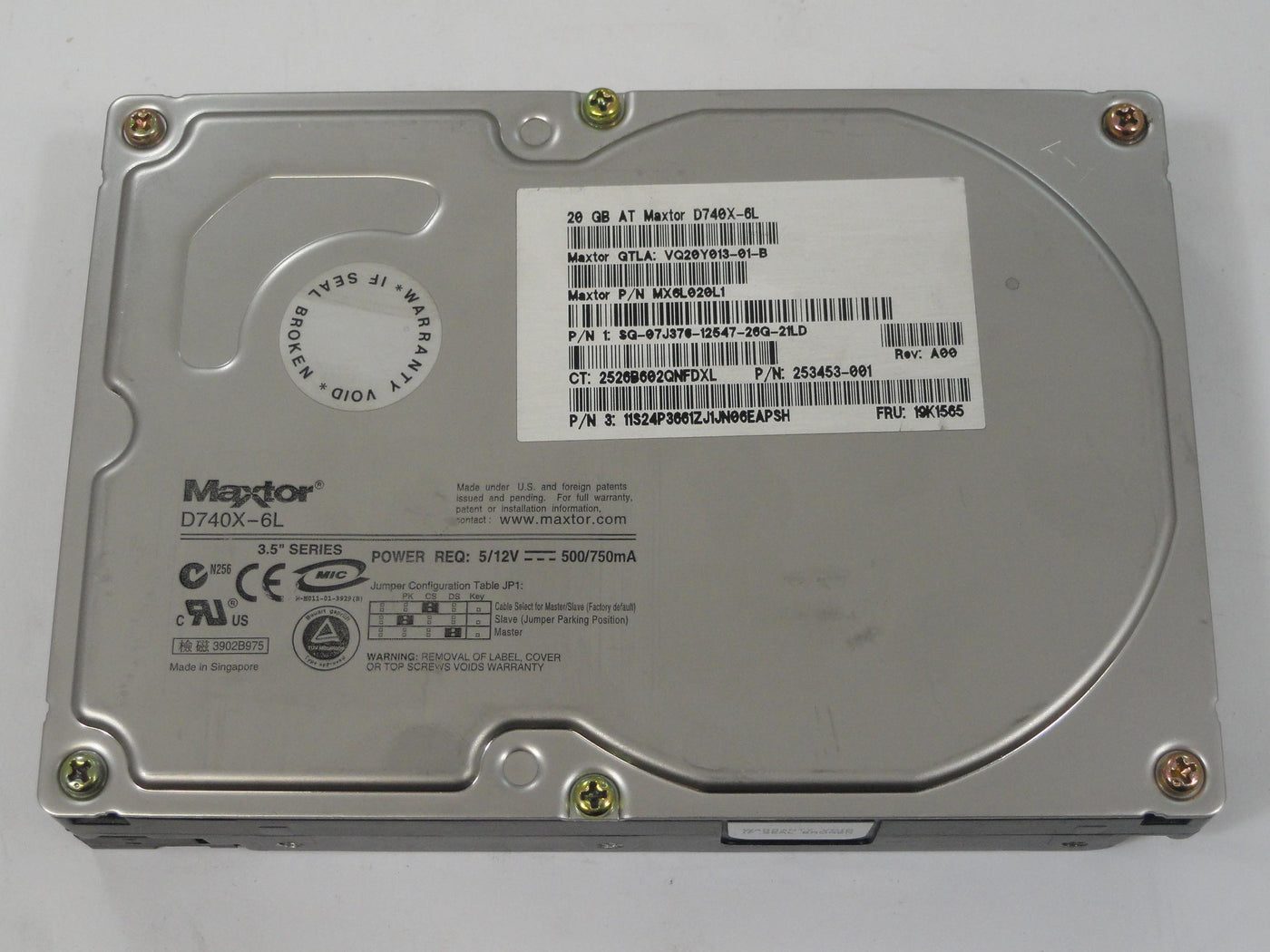 PR19149_MX6L020L1_Maxtor 20Gb IDE 3.5" HDD - Image3