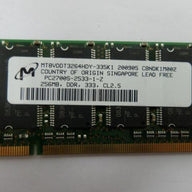 PR25280_MT8VDDT3264HDY-335K1_Micron 256MB PC2700 DDR 333MHz 200 Pin SoDimm - Image2
