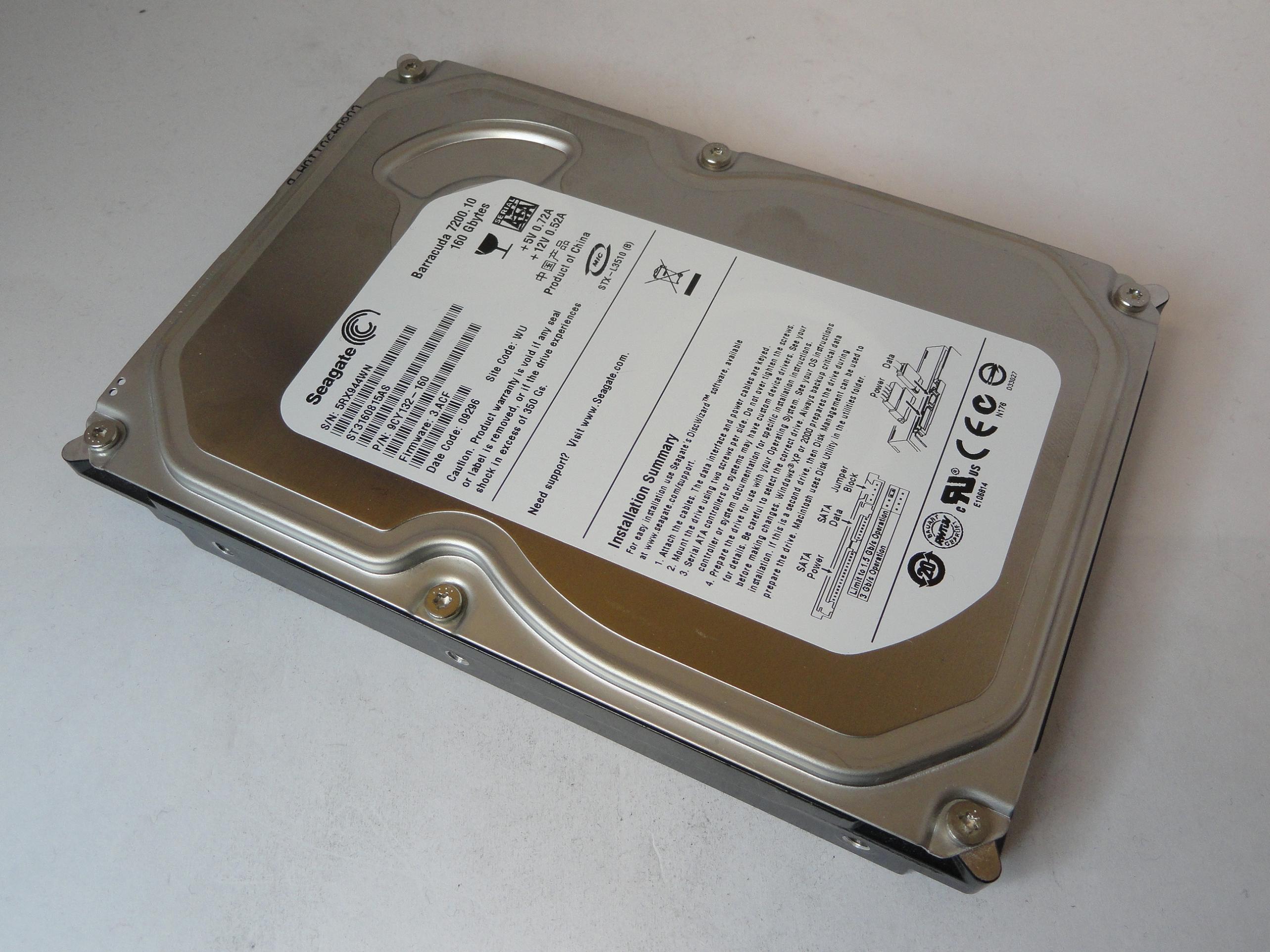PR21426_9CY132-160_Seagate 160GB SATA 7200rpm 3.5in HDD - Image3