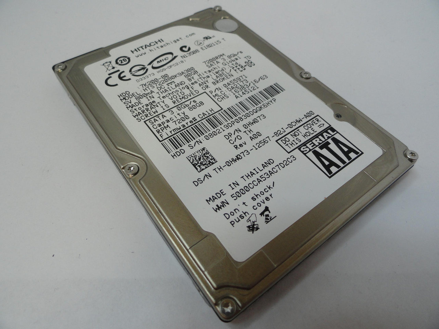 PR18898_0A55971_Hitachi Dell 80Gb SATA 7200rpm 2.5in HDD - Image3