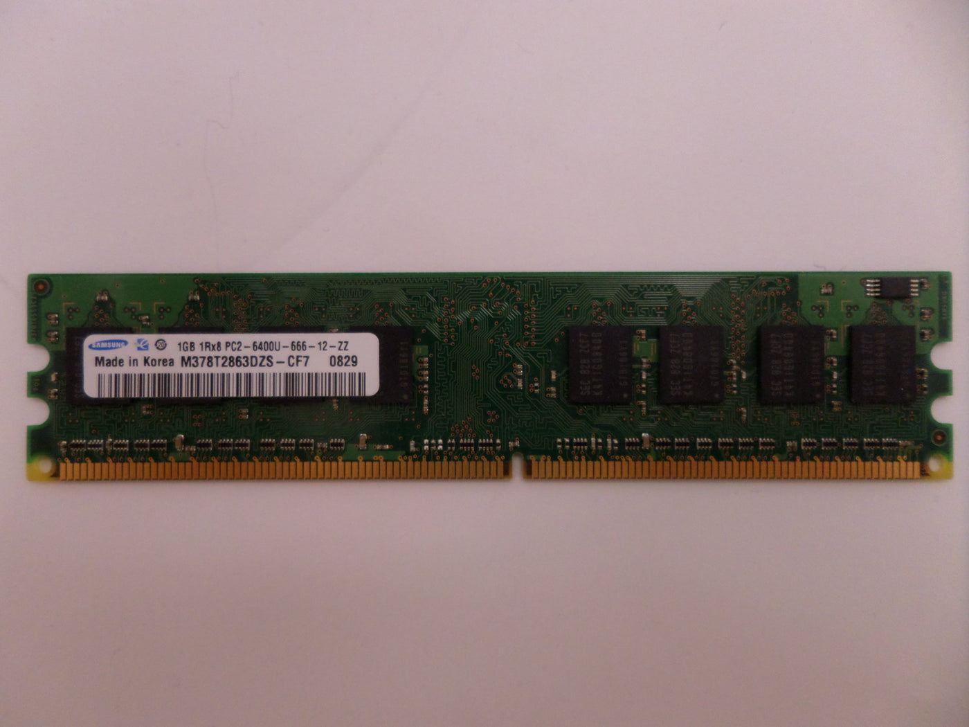 PR24444_M378T2863DZS-CF7_Samsung 1GB PC2-6400 CL6 8c 128x8 1Rx8 UDIMM - Image3