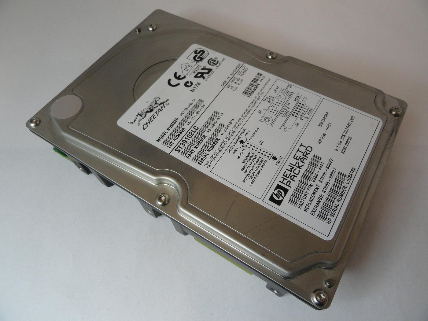 9J8006-071 - Seagate HP 9.1Gb SCSI 80 Pin 10Krpm 3.5in HDD - USED