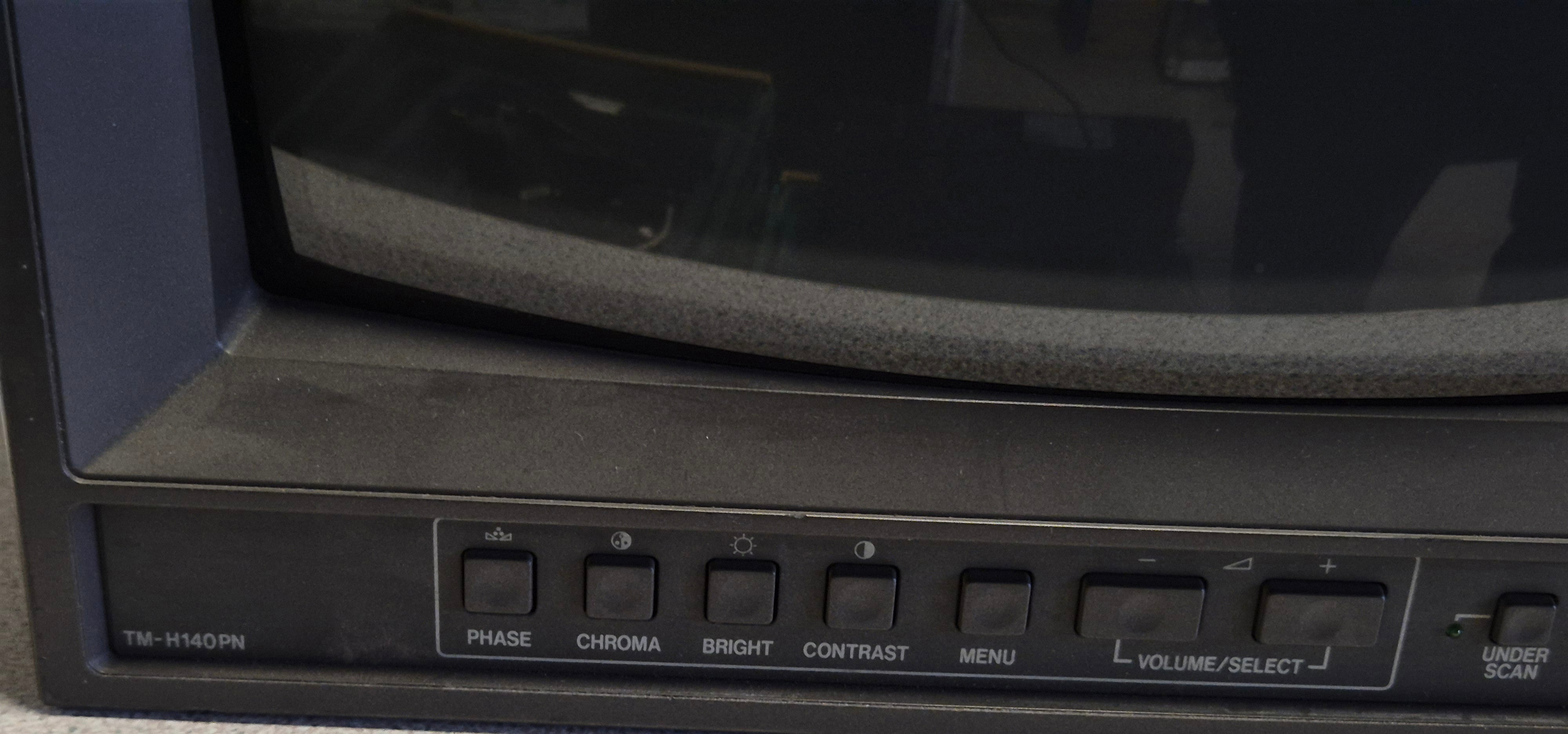 JVC TM-H140PN Colour Video Monitor - Broken Plastics Power on and menu display only tests complete SPR