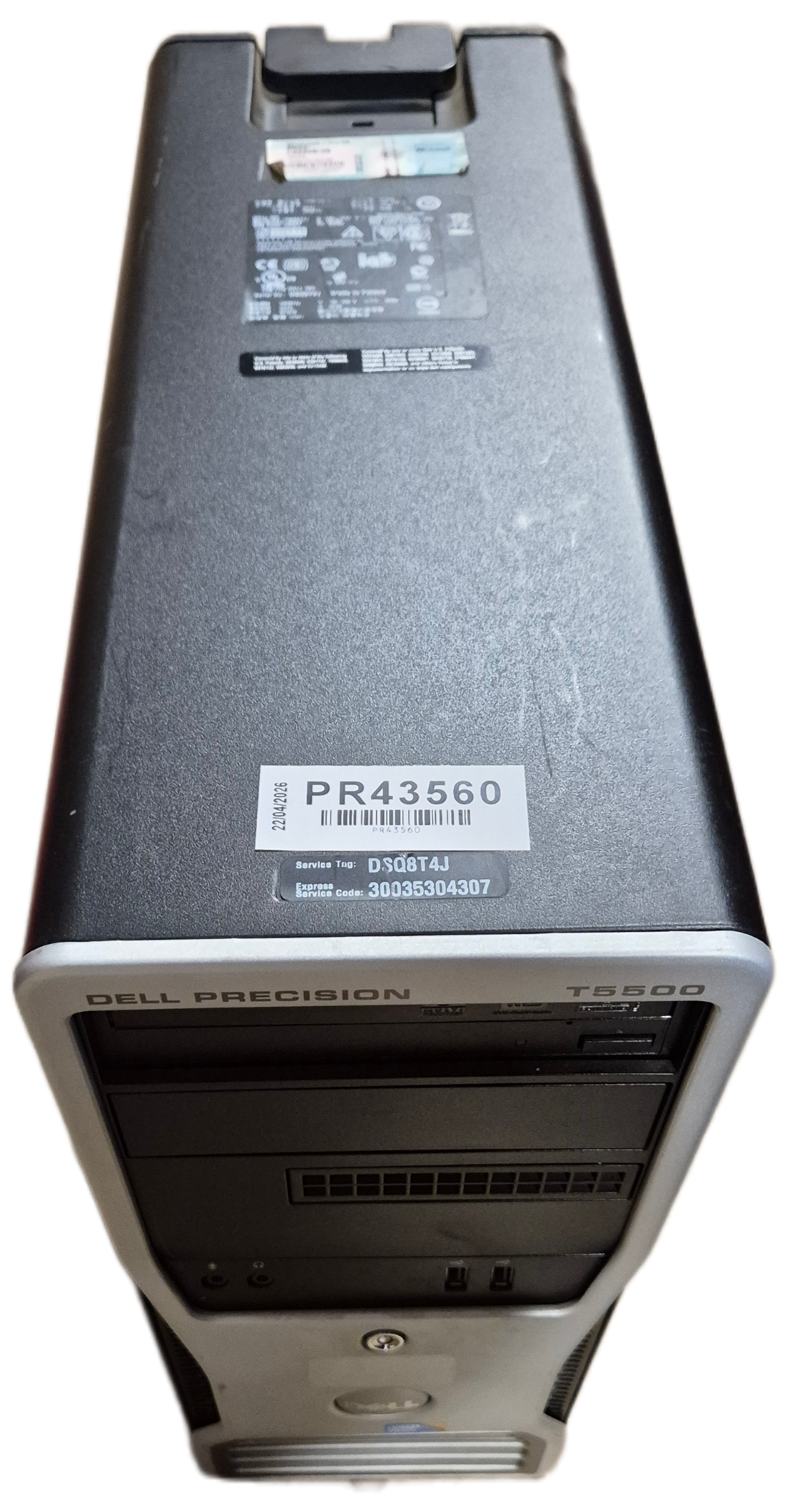 Dell Precision T5500 Xeon X5690 3.47Ghz 24GB RAM NO HDD NO OS Win7Pro COA present USED 