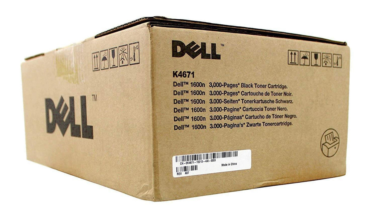 Dell Standard Capacity Black Toner (Yield 3,000 Pages) for Dell 1600n Multifunction Printers ( 0K4671 K4671 ) NOB
