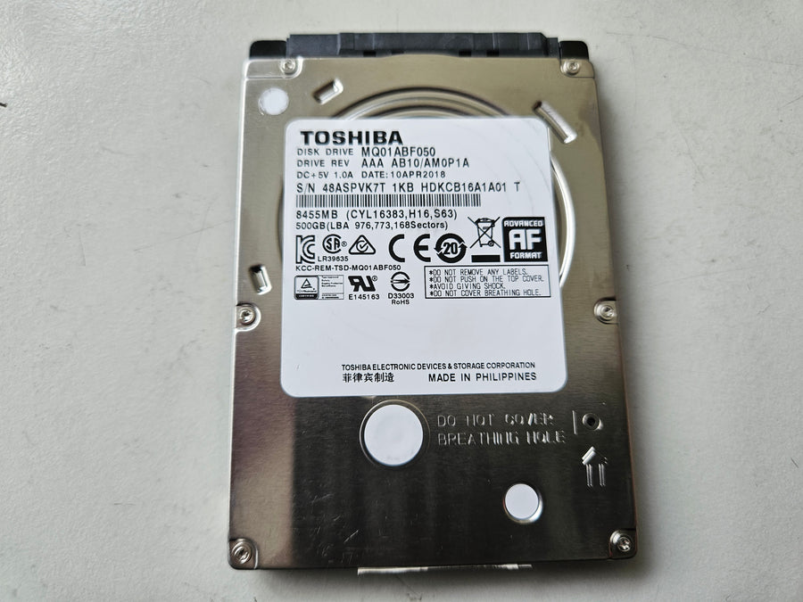 Toshiba 500GB 5400rpm SATA 2.5in HDD ( MQ01ABF050 ) REF