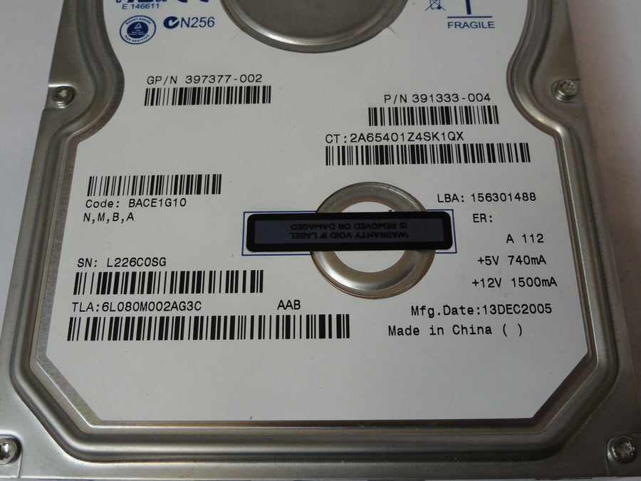 6L080M0 - Maxtor HP 80Gb SATA 7200rpm 3.5in HDD - Refurbished