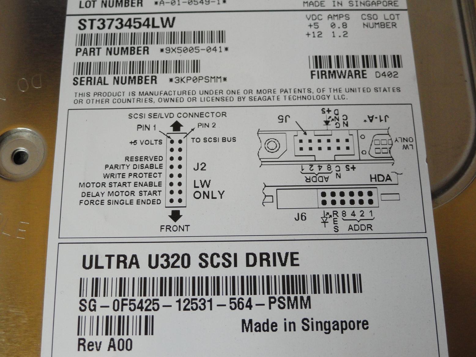 PR11527_9X5005-041_Seagate Dell 73GB SCSI 68 Pin 15Krpm 3.5in HDD - Image3