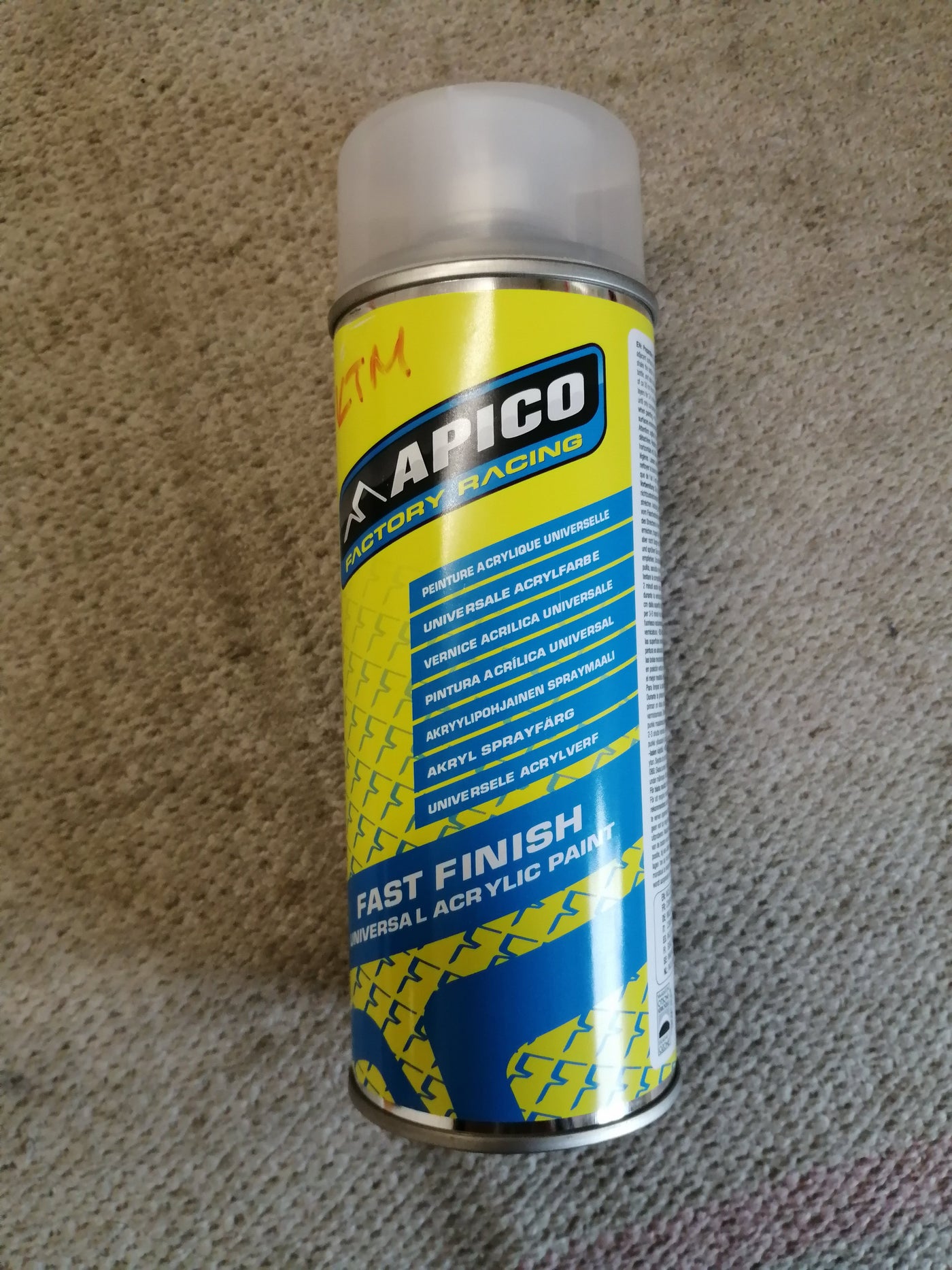 APICO FACTORY RACING UNIVERSAL ACRYLIC PAINT KTM SX ORANGE ( 5971021 NEW )