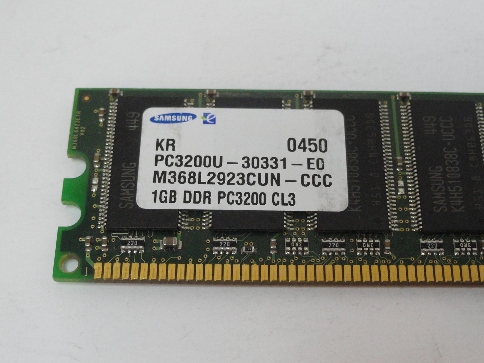 Samsung 1GB PC3200 DDR-400MHz DIMM RAM ( M368L2923CUN-CCC ) REF