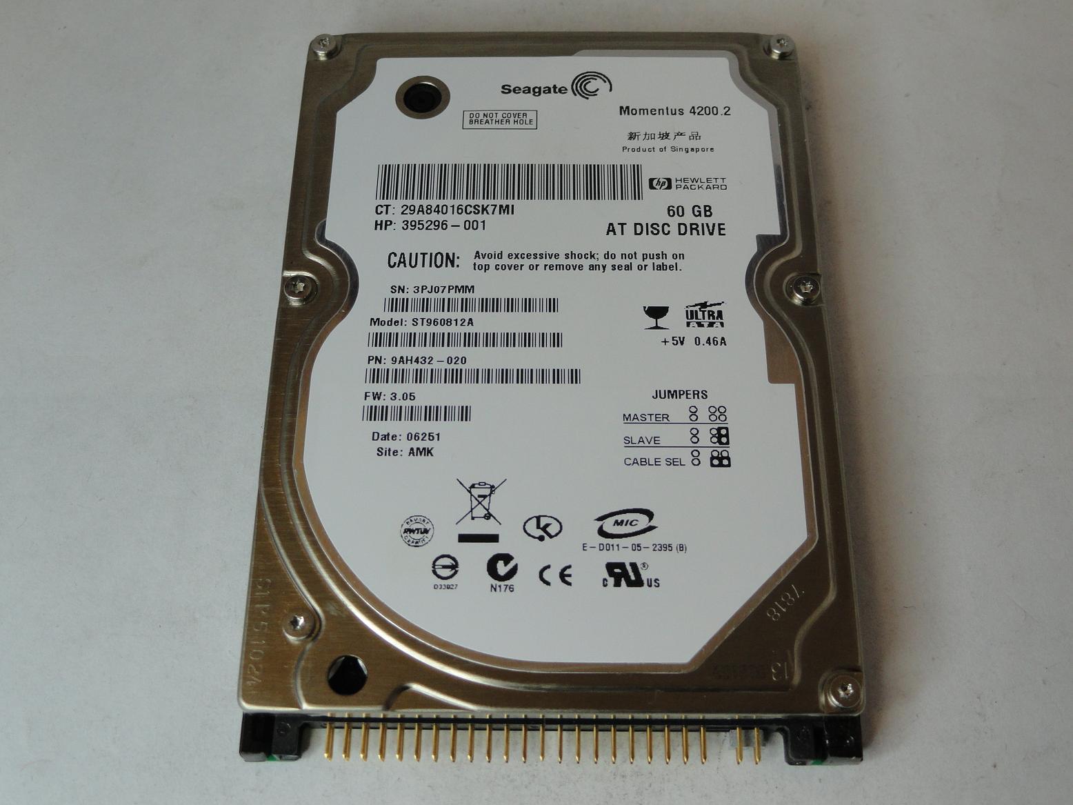 PR22924_9AH432-020_Seagate HP 60Gb IDE 4200rpm 2.5in HDD - Image2