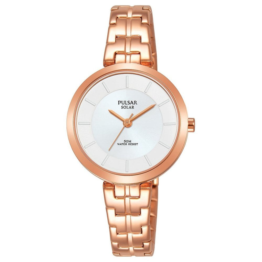 Pulsar Ladies Rose Gold Fashion Designer Bracelet Watch ( PY5064X1 ) NEW