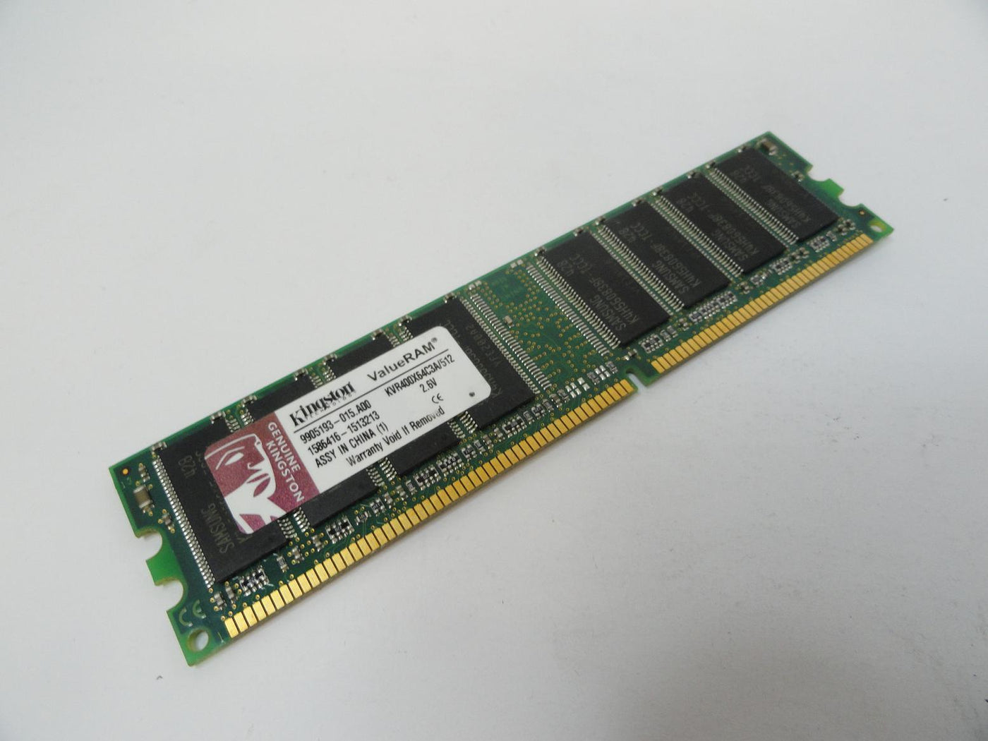 Kingston 512MB PC3200 DDR-400MHz DIMM RAM ( 9905193-015.A00 KVR400X64C3A/512 ) REF