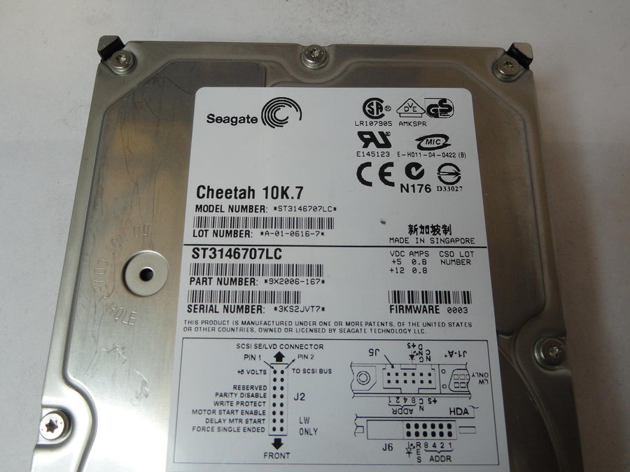 PR21934_9X2006-167_Seagate 146Gb SCSI 80 Pin 10Krpm 3.5in HDD - Image2