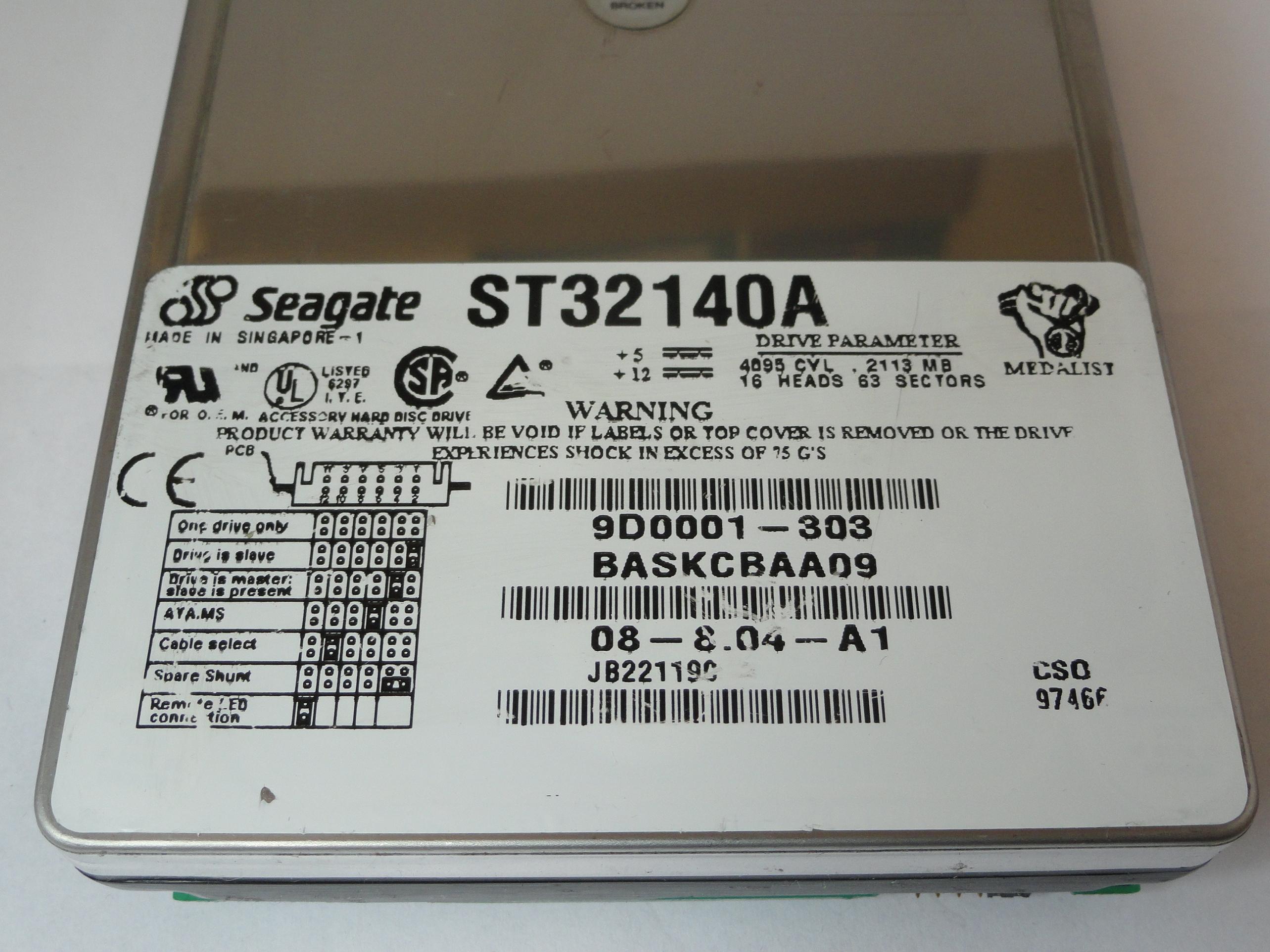PR21032_9D0001-303_Seagate 2.1Gb IDE 5400rpm 3.5in HDD - Image2