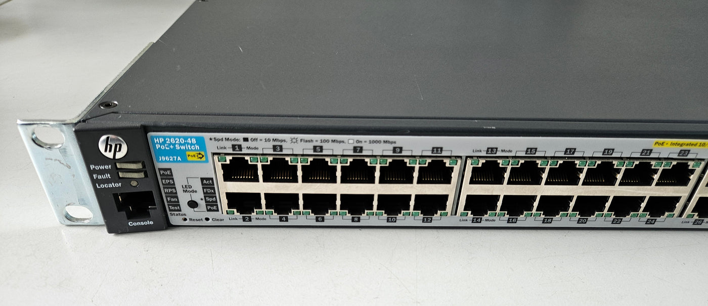 HP ProCurve PoE+ 48-Port Managed Switch ( J9627A J9627-60001 2620-48 ) USED