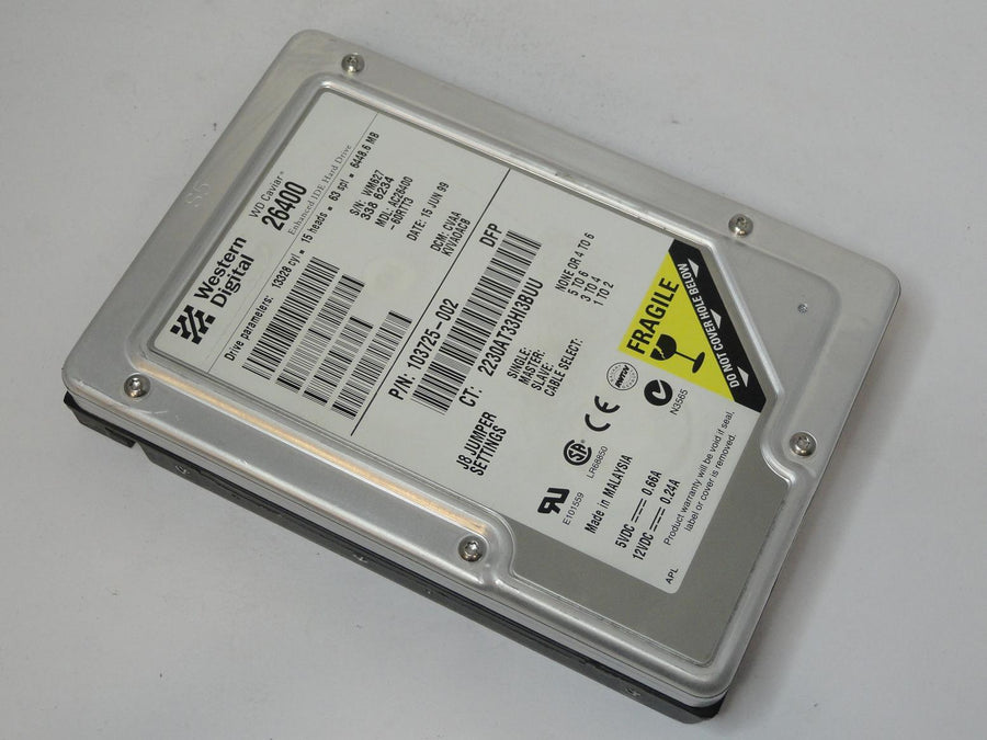 Western Digital HP 6.4GB 5400RPM 3.5" IDE HDD ( 103725-002 AC26400-60RTT3 ) USED