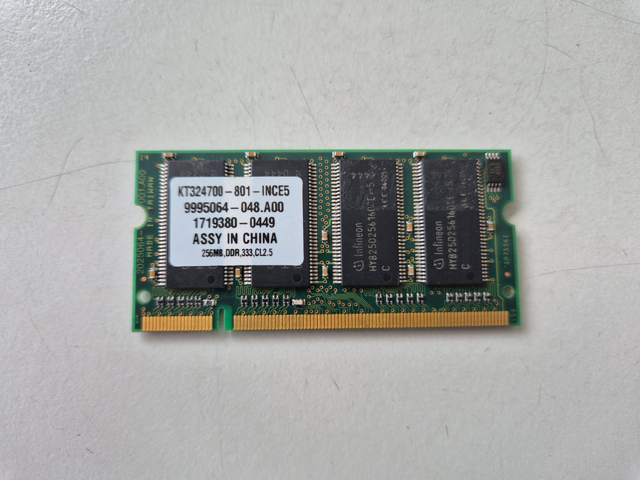 Kingston 256MB DDR-333MHz PC-2700 non-ECC Unbuffered CL2.5 200-Pin SoDimm ( KT324700-801-INCE5 9995064-048.A00 ) REF