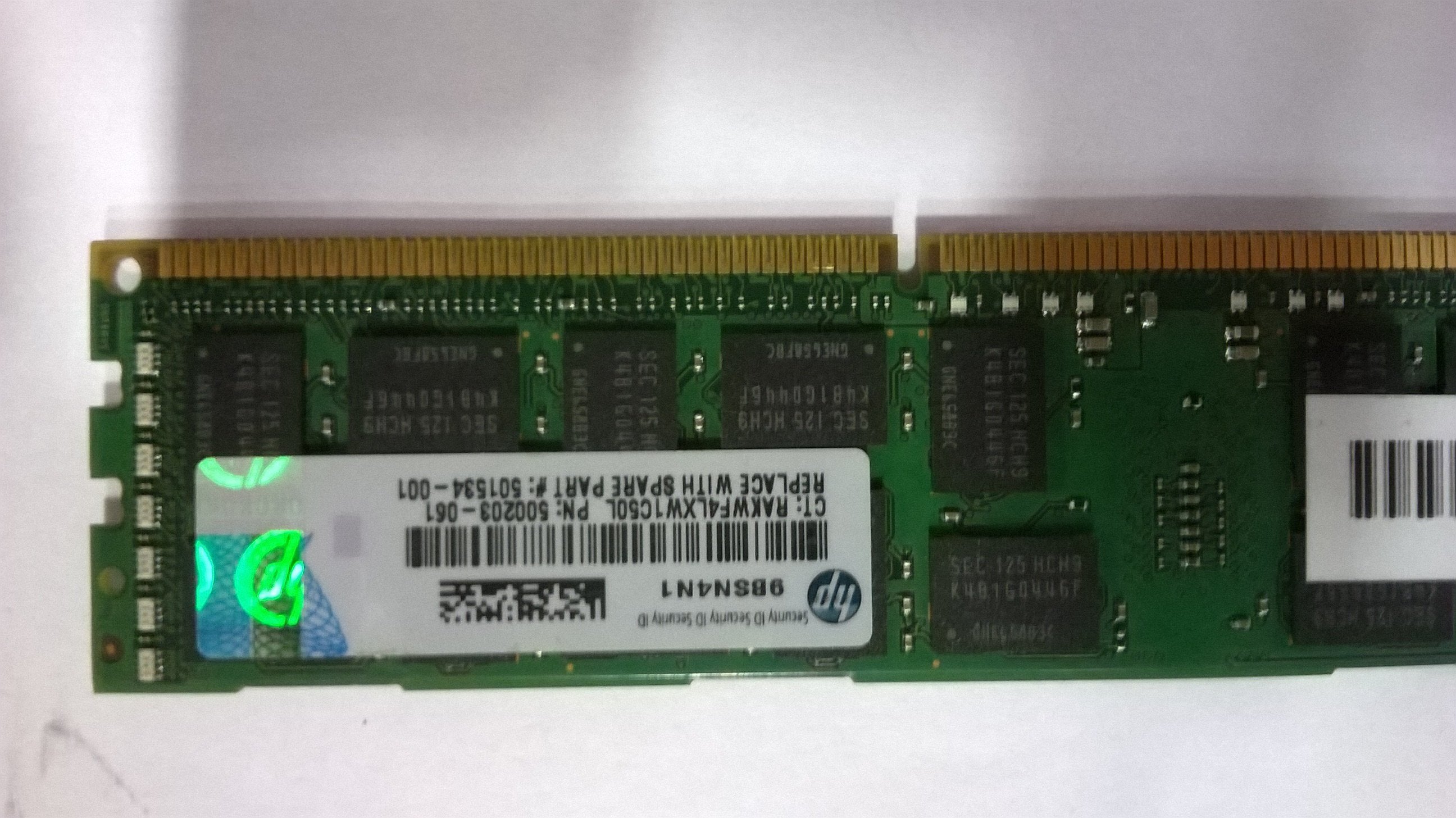 Samsung 4GB 240 PIN DDR3 SDRAM 1333 MHZ (M393B5170FH0 CH9Q5 PN 500203 061 USED)
