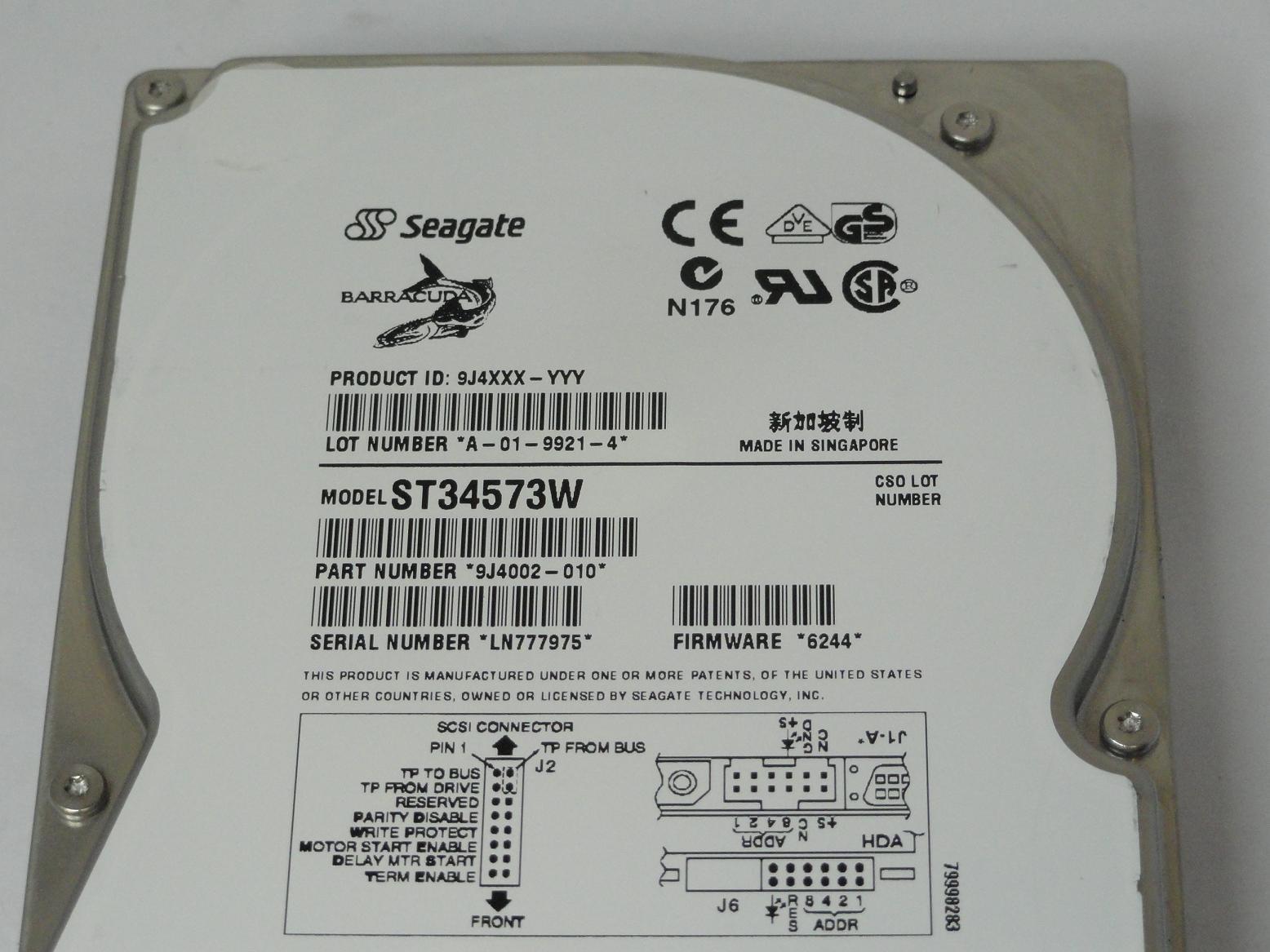 PR00324_9J4002-010_Seagate 4.5GB SCSI 68 Pin 7200rpm 3.5in HDD - Image3