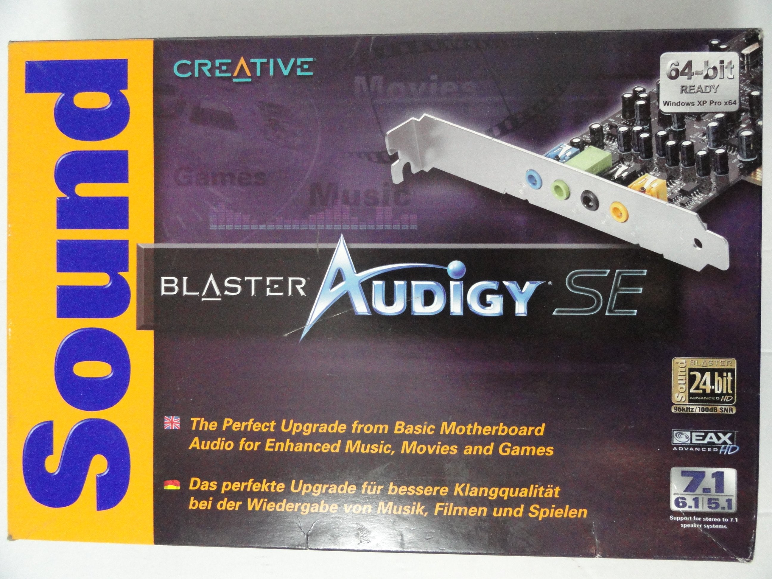 SB0570 - Creative Labs Sound Blaster Audigy SE 7.1 24 bit Sound Card - Refurbished
