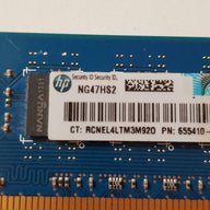 Nanya/HP 4GB 2Rx8 PC3-12800U 1600MHz non-ECC Unbuffered CL11 240-Pin DIMM ( NT4GC64B8HG0NF-DI 655410-150 ) REF