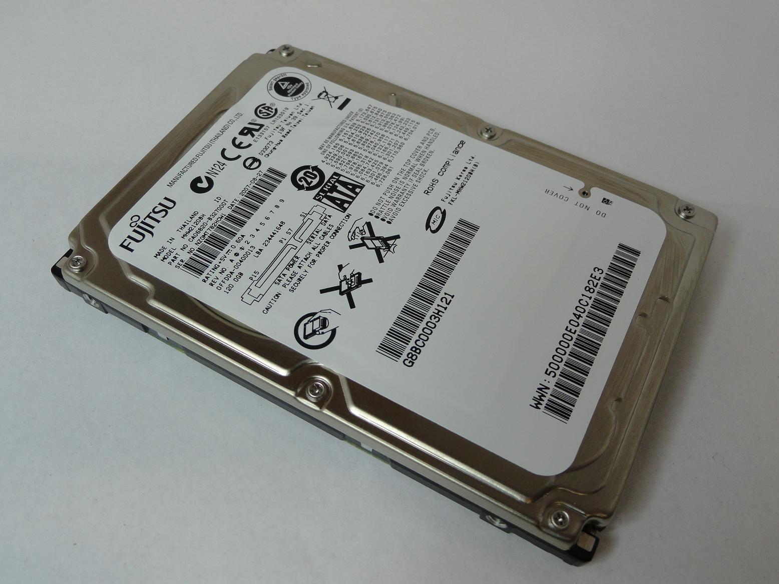 CA06820-B327000T - Fujitsu 120GB SATA 5400rpm 2.5in HDD - Refurbished