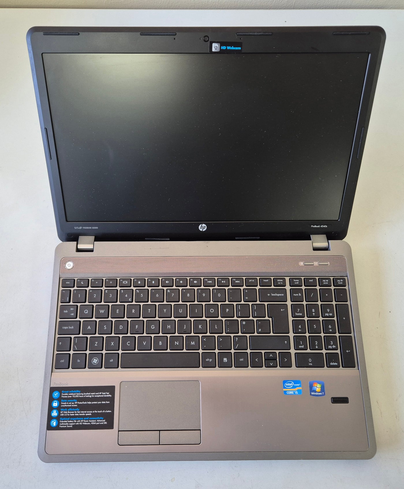 HP ProBook 4540s i5 DVD NO OS NO HDD 4GB RAM Battery Fair BIOS Locked - SPR