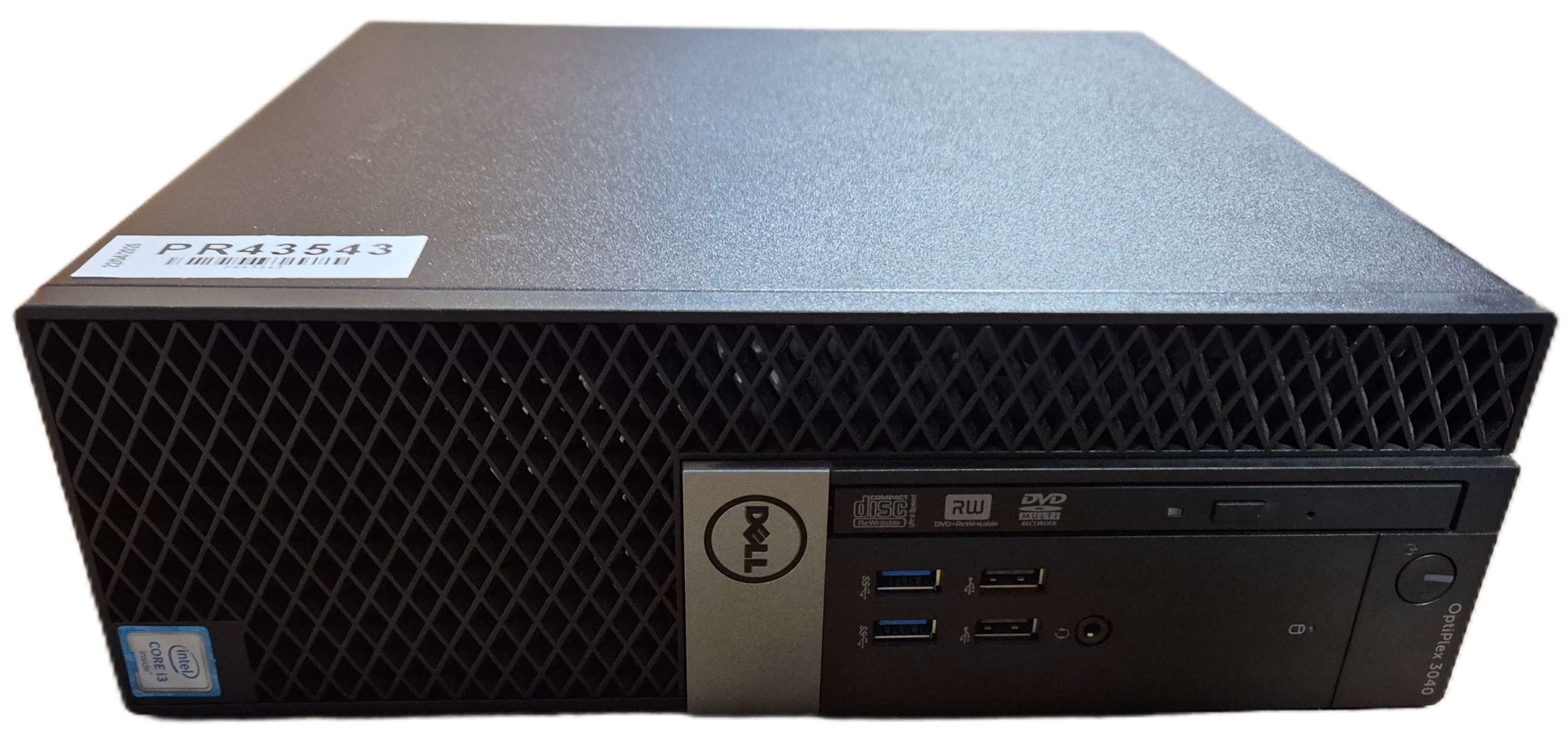 Dell Optiplex 3040 SFF 500GB HDD 4GB RAM i3-6100 3.7GHz DVD Win10 w/ wifi card NO AERIALS ( D11S001 ) USED