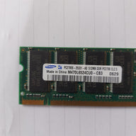 Samsung/Crucial 512MB DDR-333MHz PC2700 non-ECC Unbuffered CL2.5 200-Pin SoDimm Memory Module (M470L6524CU0-CB3 CT6464X335.K16FKY)