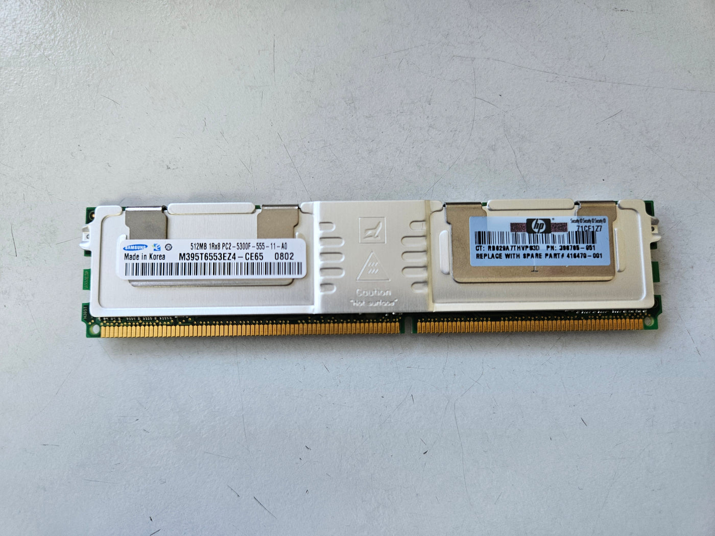 Samsung HP 512MB PC2-5300 ECC Fully Buffered DIMM ( M395T6553EZ4-CE65 398705-051 ) REF