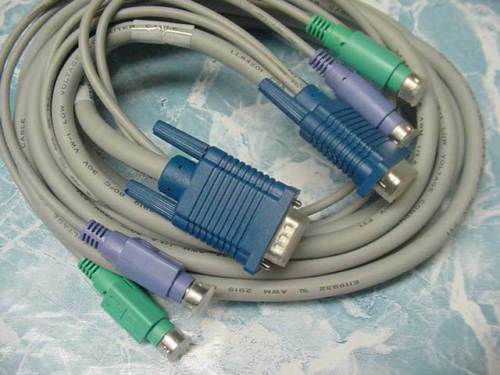 IBM 09N9704 PS / 2 KVM cable 2m FRU 06P6006 CA292409-0001 EC: H20594