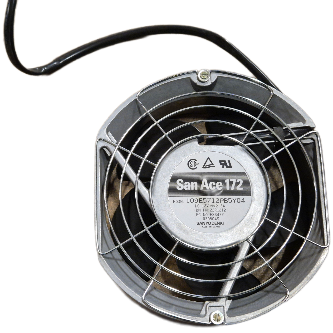 Sanyo Denki IBM San Ace 172 12V 2.3A Cooling Fan ( 109E5712PB5Y04 22R1212 ) USED