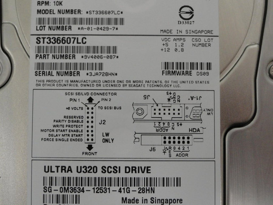 9V4006-087 - Seagate Dell 36GB SCSI 80 Pin 10Krpm 3.5in Cheetah HDD - Refurbished