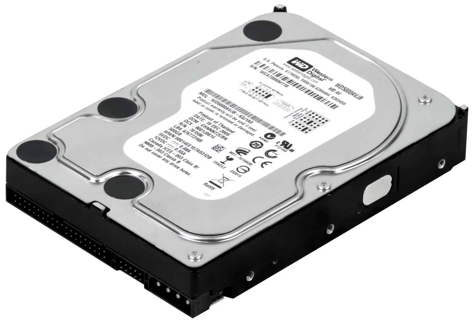 Western Digital 500Gb IDE 7200rpm 3.5" HDD ( WD5000AVJB-63YUA0 ) REF