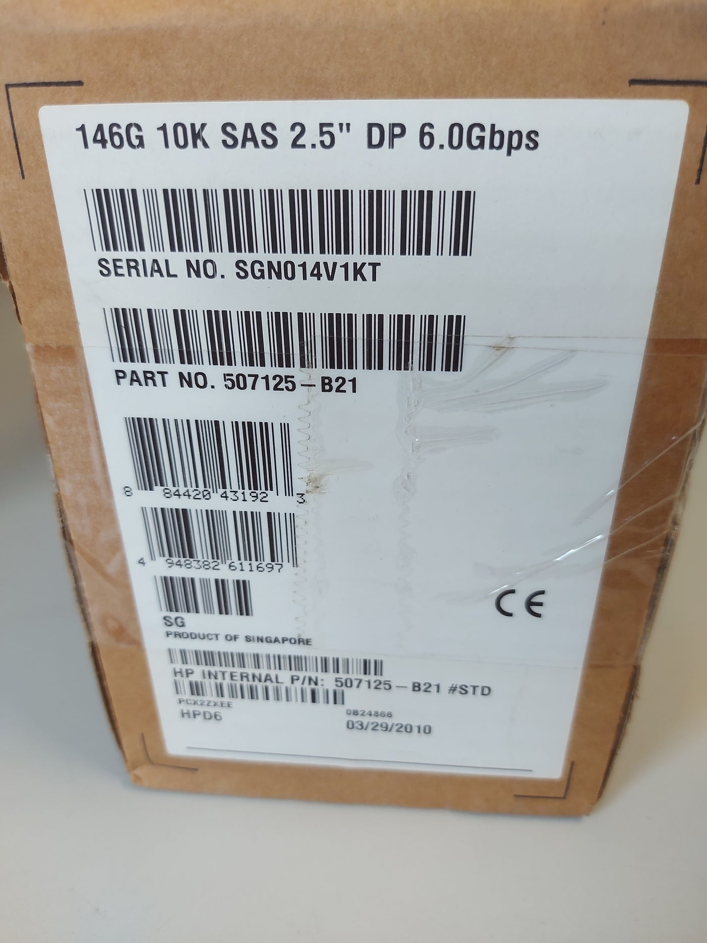 HP 146GB 10Krpm 6G 2.5-inch SAS Hard Drive ( 507125-B21 ) NOB