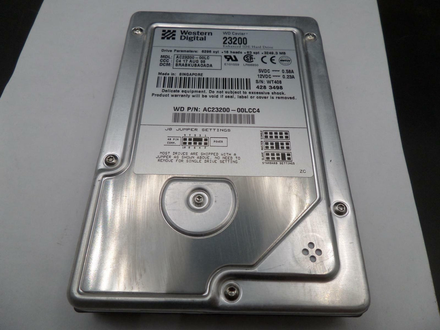Western Digital 3.2GB IDE 5400rpm 3.5in HDD ( AC23200-00LC ) REF