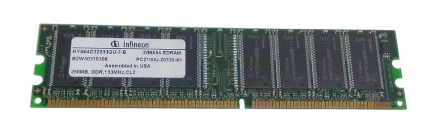 Infineon 256MB PC2100 DDR-266MHz non-ECC Unbuffered CL2.5 184-Pin DIMM ( HYS64D3200GU-7-B ) REF
