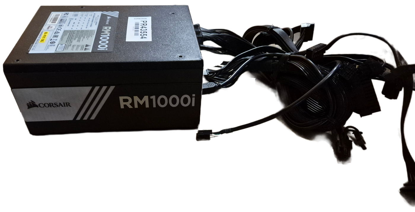 Corsair RM1000i 1000W Fully Modular PSU + Cables ( CP-9020084 75-010837 RPS0010 ) USED