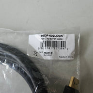 Cables Direct 2Mtr Black DisplayPort Cable ( 99DP-002LOCK ) NEW