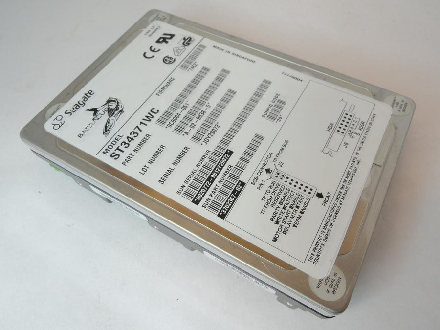 Seagate Sun 4.3GB SCSI 80 Pin 5400rpm 3.5in HDD ( ST34371WC 9C6004-051 370-2367-02 ) REF