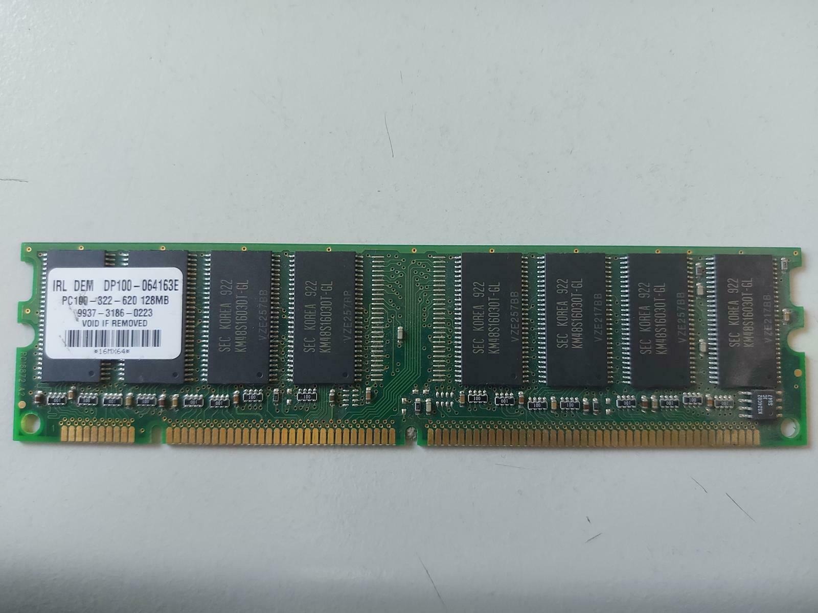 IRL DEM 128 MB SD-RAM 168-pin PC-100 non-ECC DIMM Memory Module DP100-064163E