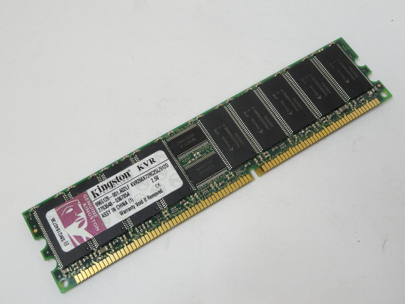 Kingston 512MB PC2100 DDR-266MHz DIMM RAM ( 9965128-001.A02LF KVR266X72RC25L/512D ) REF