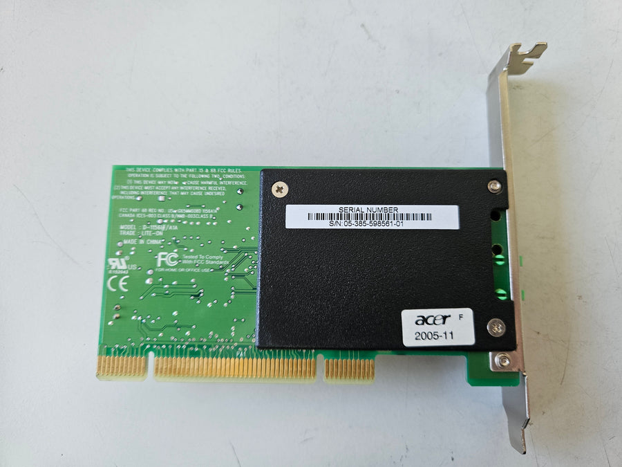 LiteOn PCI 56K Modem Card ( D-1156l#A1A ) USED